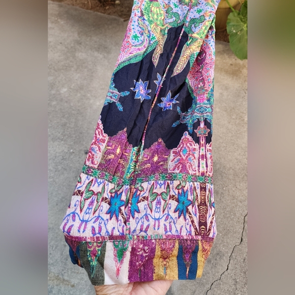 New SMALL fit XS ? women CLEOBELLA boho lounge pajama pants birds elastic waist - Picture 8 of 16